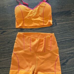Aerie Orange and Pink Women's Athletic Set